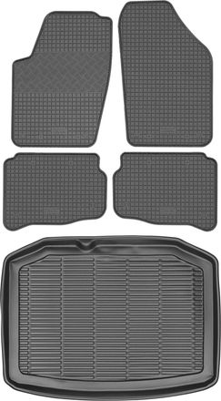 OEM Juego De Alfombrillas De Goma Para Coche Y Maletero Para Seat Ibiza Iii Hatchback (2003-2008)