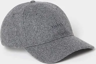 HUGO BOSS Wool Logo Cap - Charcoal