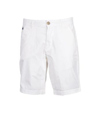 La Martina White Cotton Casual Shorts