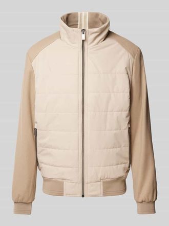 Christian Berg Steppjacke mit Stehkragen in Beige, Gr&ouml;&szlig;e 3XL
