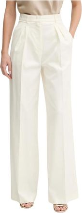 Simona Corsellini Wijde broek - Dames - Wijde Broeken - Wit - L - Polyester - Broeken