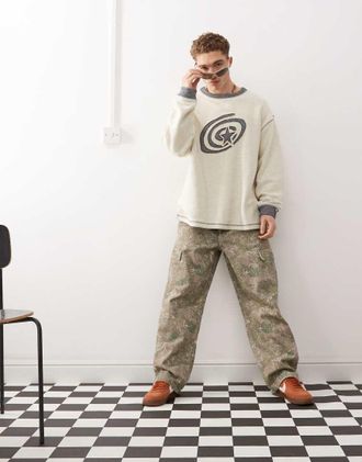 PacSun Pacsun camo utility cargo pants in khaki-Green