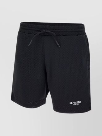 Represent mens club perforated weave shorts