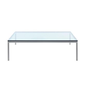 Knoll Knoll - Florence Couchtisch, 120 x 120 cm, Kristallglas
