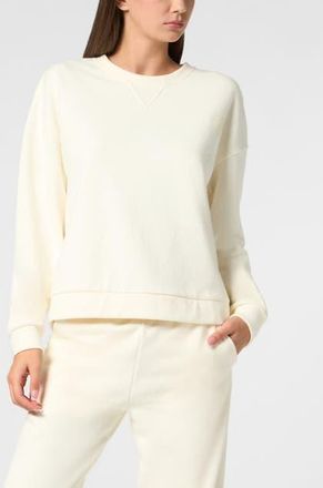 Plein Sport Boxy Fit Sweatshirt Round Neck Ls Women in White at Nordstrom, Size Xx-Large