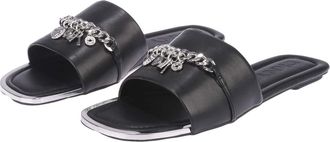 DKNY Dames/Dames Holden Charm Flat Sliders (Zwart)