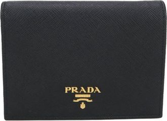 Prada Black Leather Wallet (Bi-Fold) (Pre-Owned)