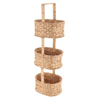 Tendance Estante Con 3 Cestas De Metal Jacinto - Natural - Tendance