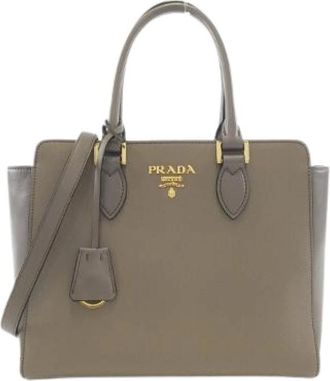 Prada Pre-owned Handbags, female, Gray, Size: ONE SIZE Pre-owned Vintage Handbag