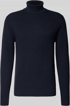 Selected Regular Fit Rollkragenpullover aus reiner Baumwolle Modell DANE in Dunkelblau, Größe XXL