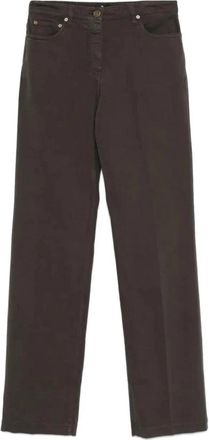 Etro N0093 Katoen Elasthan Broek - Dames - Regular Fit Jeans - Bruin - W27 - Katoen - Jeans