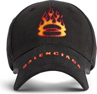 Balenciaga Burning Unity Cap Black Orange 794892410B21076