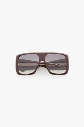 Victoria Beckham Oversized Soft Square Acetate Frame In Burgundy