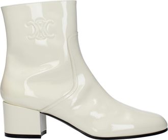 Celine Beige Leather Ankle Womens Boots
