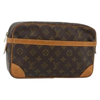 Louis Vuitton Pre-owned Clutches, female, Brown, Size: ONE SIZE Pre-owned Monogram Canvas Clutch