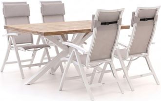 Bellagio la vita attrattiva Bellagio Lugo/Montorio 160cm dining tuinset 5-delig verstelbaar