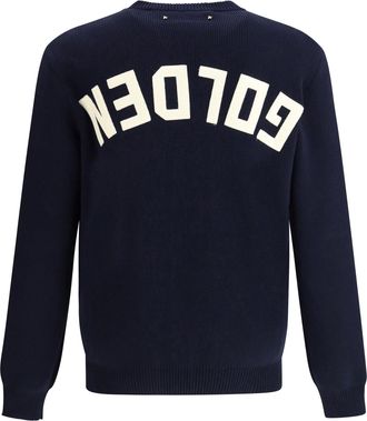 Golden Goose Mens Golden Sweater Dark Blue Nylon; Cotton; Elastane