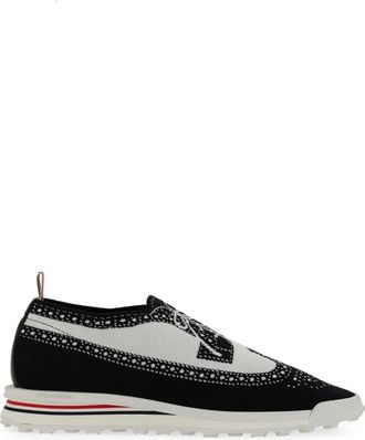 Thom Browne Longwing Brogue met Tech Runner Zool in Trompe Loeil Knit - Heren - Sneakers - Veelkleurig - 39 1/2 EU - Schoenen