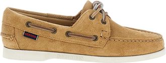 Sebago Beige Portland Flesh Out Suede Boat Shoes