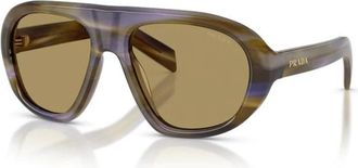 Prada Sunglasses, female, Brown, 57 MM, Octagonal Sunglasses