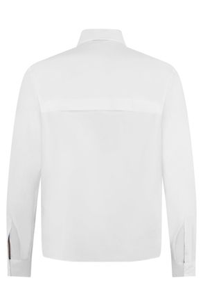 K-Way Mens Long-Sleeve Cotton Shirt White