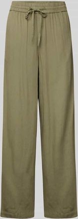 Pieces Regular Fit Weite Hose aus Viskose-Leinen-Mix Modell PIA in Khaki, Größe XS