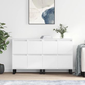 Berkfield Home Sideboards 2 pcs White Engineered Wood
