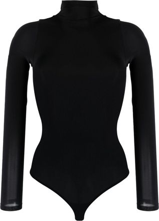 Wolford Buenos Aires String semi-sheer bodysuit - women - Polyamide/Spandex/Elastane - M - Black