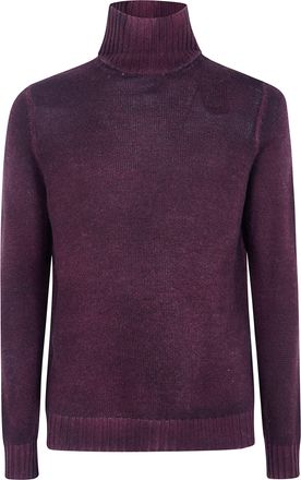 Avant Toi Sweater High Neck Hand Painted Cashmere And Wool