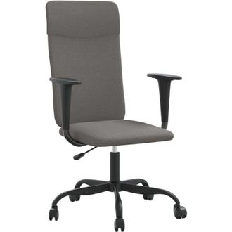 vidaXL Silla De Oficina Altura Ajustable Tela Gris Oscuro Vidaxl