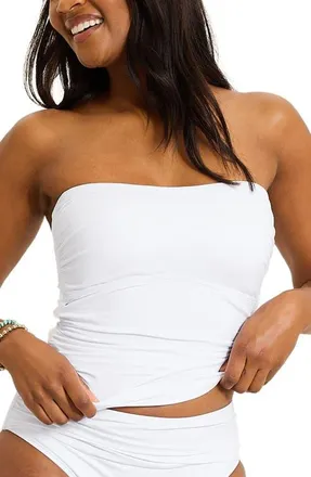 Tommy Bahama Pearl Bandini Swim Top in White at Nordstrom, Size X-Large