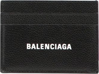 Balenciaga Wallets & Cardholders, male, Black, Size: ONE SIZE Black Leather Card Holder Wallet