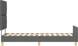 vidaXL Estructura De Cama Con Cabecera Gris Oscuro 80 X 200 Cm Tela Vidaxl