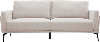 Miliboo Sof&aacute; Moderno 3 Plazas De Tejido Efecto Aterciopelado Texturizado Beige Mosco