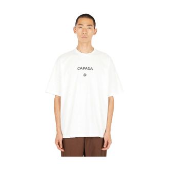 CAPASA MILANO T-Shirts, male, White, Size: M Logo Print T-Shirt