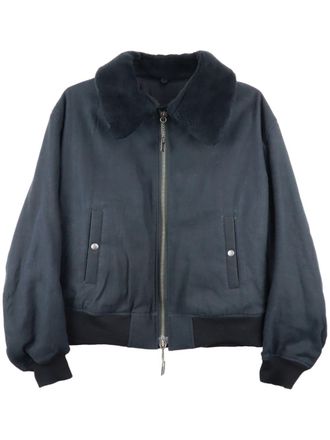 Yohji Yamamoto Lady-print bomber jacket - Black