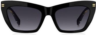 Marc Jacobs 54mm Gradient Rectangular Sunglasses in Black/dark Grey at Nordstrom