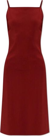 Ferragamo Off-shoulder Midi Jurk - Dames - Casual kleedjes - Rood - M - Kleedjes