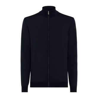 Roberto Ricci Design Cardigans, male, Blue, Size: 2XL Maxell Full Zip Knit