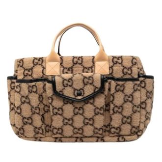Gucci Pre-owned Handbags, female, Beige, Size: ONE SIZE Pre-owned Vintage Tote Bag