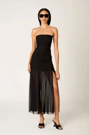Nia Nola Midi Dress In Black