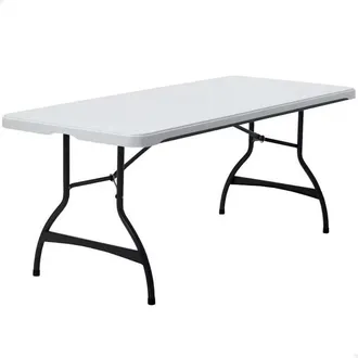 Wurko Mesa Patas Plegables 152x73 Cm, Mesa Plegable 152x75,5 Cm. -plegable Con Asa Para Transportar Y Guardar F&aacute;cilmente. -para Interior/exterior, No Necesi