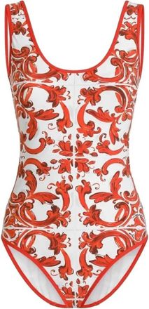 Dolce & Gabbana Olympic One Piece Maiolica - Dames - Badpakken - Veelkleurig - XL - Badmode