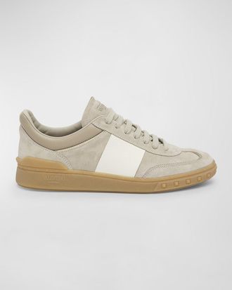 Valentino Garavani Upvillage Bicolor Stripe Low-Top Sneakers