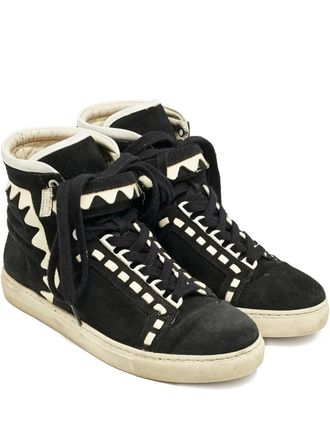 Sophia Webster lace-up leather sneakers - Black