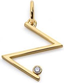 Monica Vinader Lab Grown Diamond Initial Pendant in 18K Gold Vermeil /Diamond Z at Nordstrom