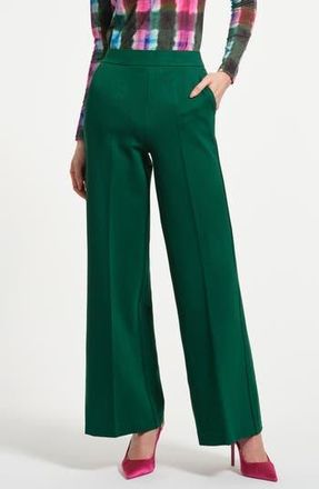 Isaac Mizrahi New York Wide Leg Ponte Pants in Green at Nordstrom Rack, Size Small