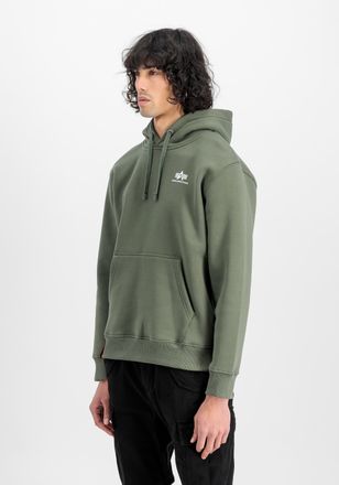 Alpha Industries Hoodie ALPHA INDUSTRIES Basic Hoodie SL, Herren, Gr. XXL, gr&uuml;n (schwarz olive), Obermaterial: 80% Baumwolle, 20% Polyester, regular fit, Sweatshirts H