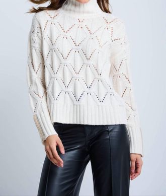 Lisa Todd Stand Out Sweater In Winter White