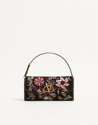 Valentino Garavani Valentino Garavani DeVain Embroidered Small Shoulder Bag Wo